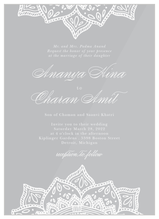 Indian Wedding Invitations Match Your Color Style Free