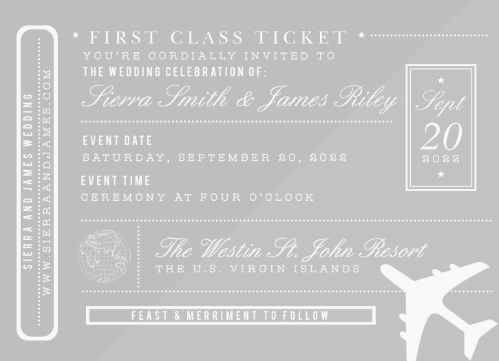 Clear Wedding Invitations, Transparent Wedding Invitations - Basic Invite