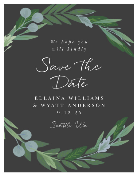 Announce that you're officially planning your special day with our Bloom Abound Save-the-Date Cards!