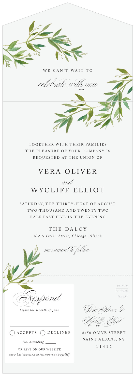 Seal and Send All In One Wedding Invitations | 100+ Designs
