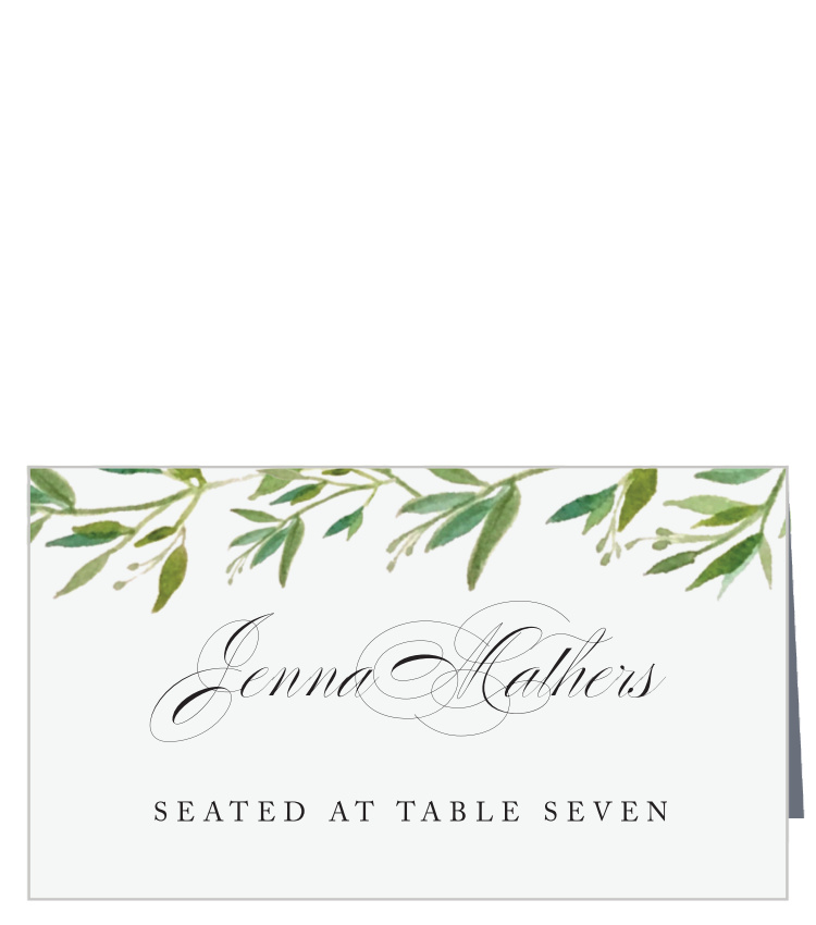 Elegant vines place cards by basic invite
