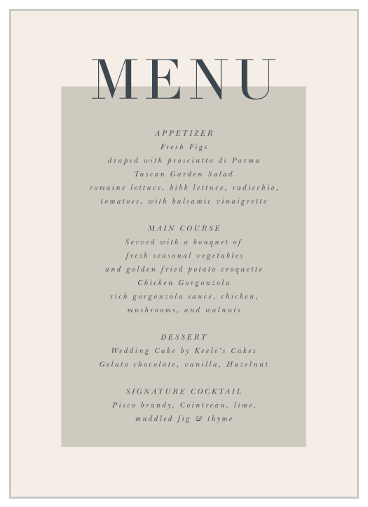 Wedding Menus | Design Your Menu Cards Instantly Online!