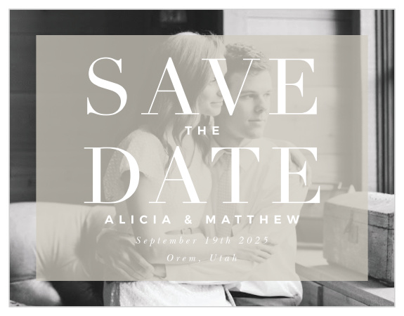 Our Modern Inlay Save-the-Date Cards are an elegant way to announce your engagement!