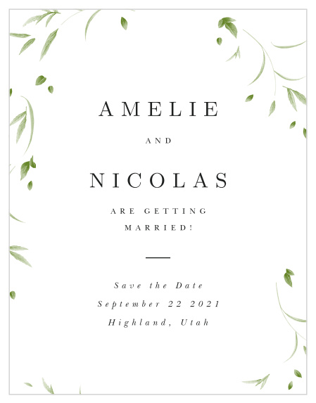 Announce that you're officially planning your special day in style! With our Falling Foliage Save-the-Date Wedding Cards!