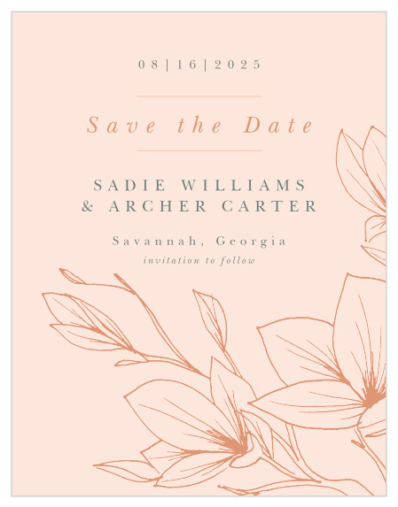 Announce your wedding in beautiful style with our Love Blooms Save the Date Cards.