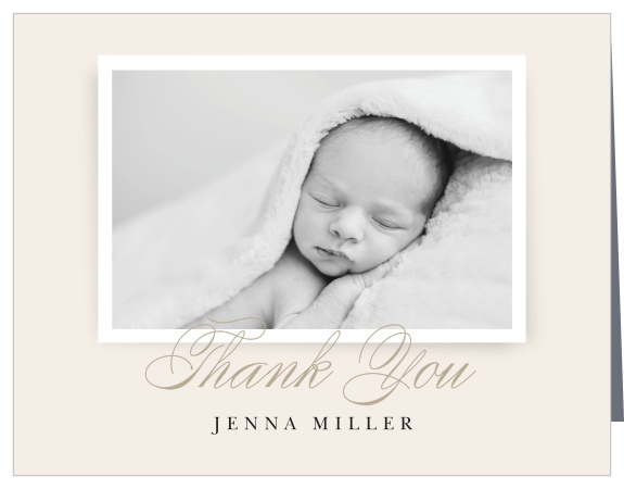 Thank everyone for attending your sip and see with our Meet and Greet Baby Shower Thank You Cards.