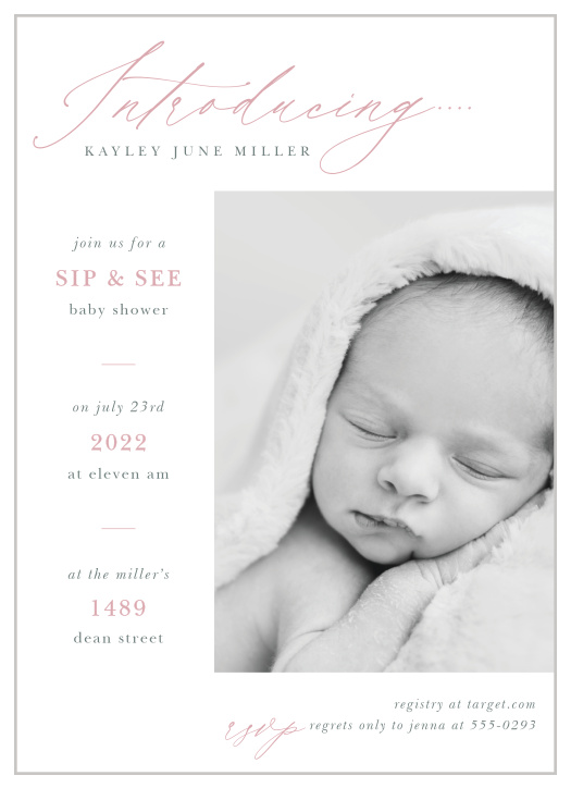 Our Sip Snapshot Baby Shower Invitations are perfect to bring your family and friends together to celebrate your new bundle of joy after the fact.