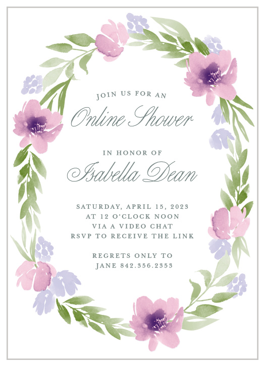 floral baby shower invitations