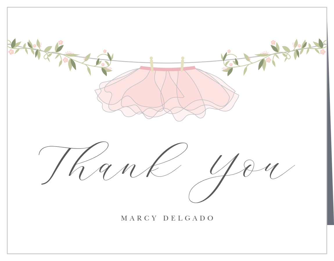 Personalized Thank You Card Baby Shower Guest Card Bat Baby Thank You For Coming Card