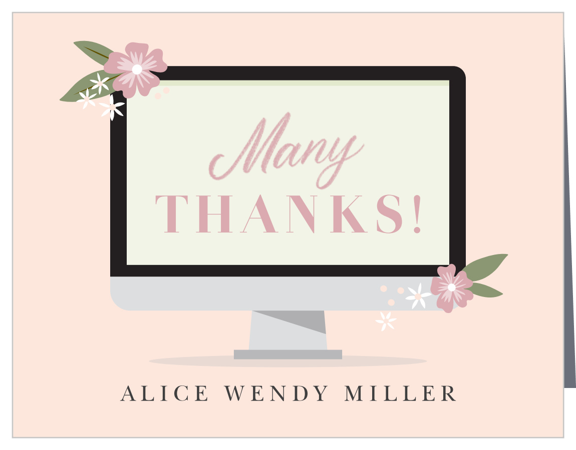 Online Computer Long Distance Baby Shower Thank You Cards By Basic Invite