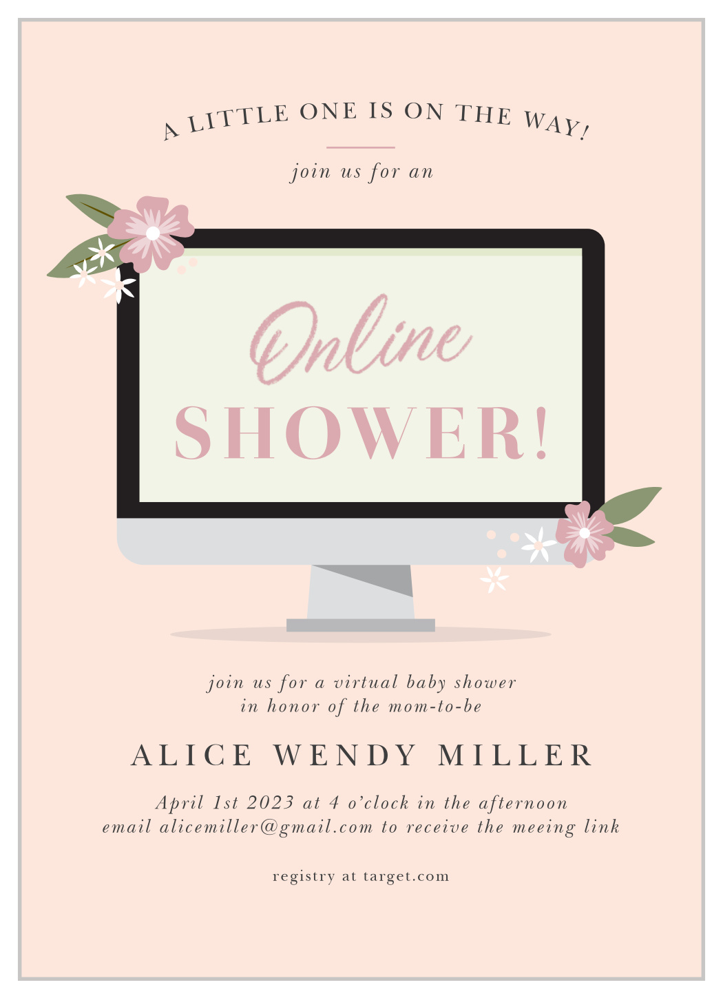 baby shower invitation card design online