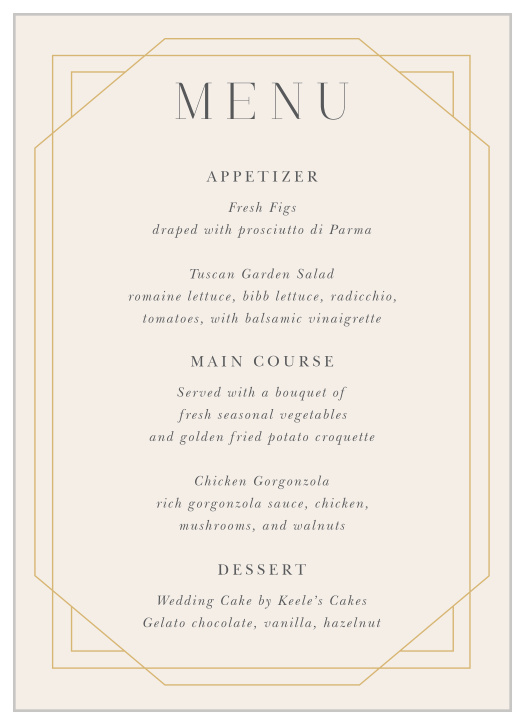 Wedding Menus | Design Your Menu Cards Instantly Online!