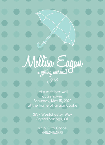 umbrella bridal shower invitations match your color style free