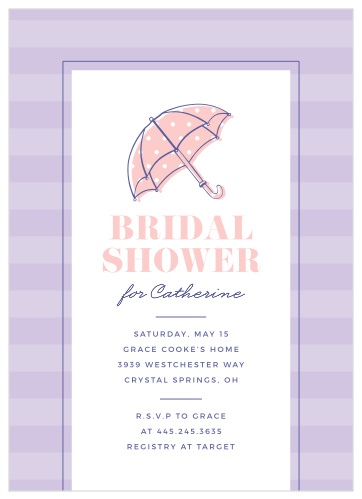 Bridal Shower Invitation Bridal Shower Invitations Shower Invites Personalized little pink umbrella