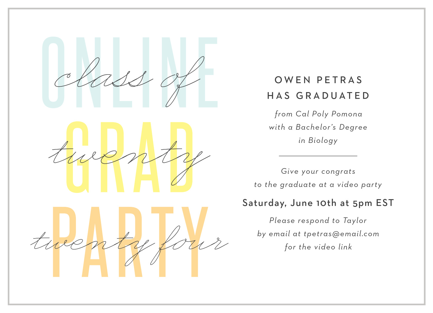 how to make graduation invitations online for free
