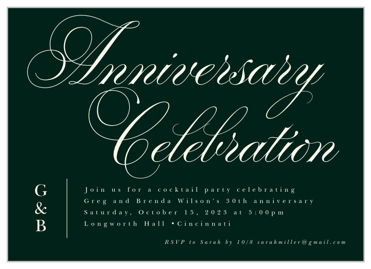 30th anniversary invitations