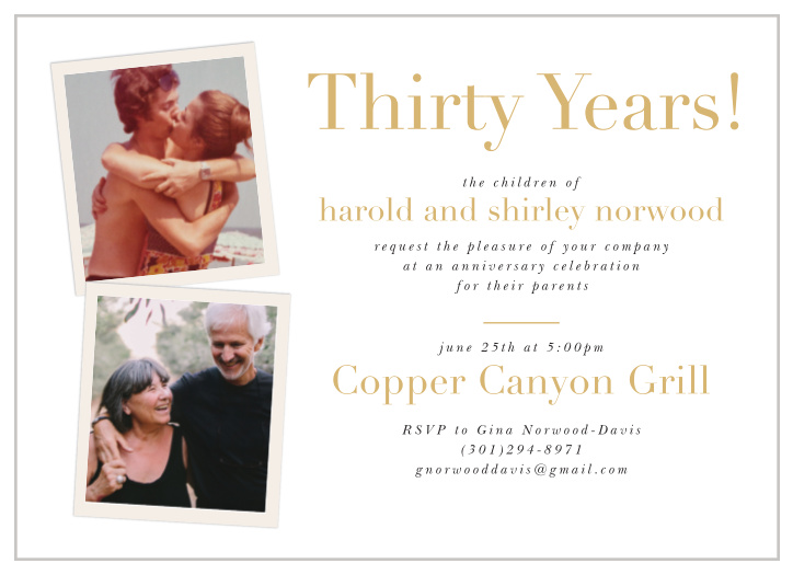 Anniversary Invitations Match Your Color & Style Free! Basic Invite