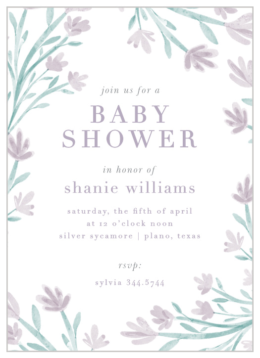 Invite your most cherished friends and family to come celebrate your little one using our Watercolor Spring Baby Shower Invitations!