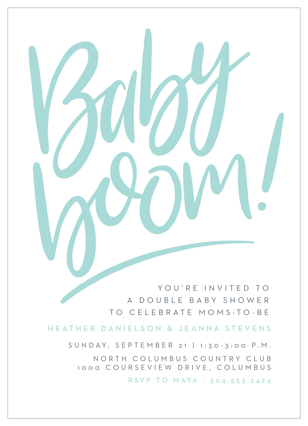 double baby shower invitations