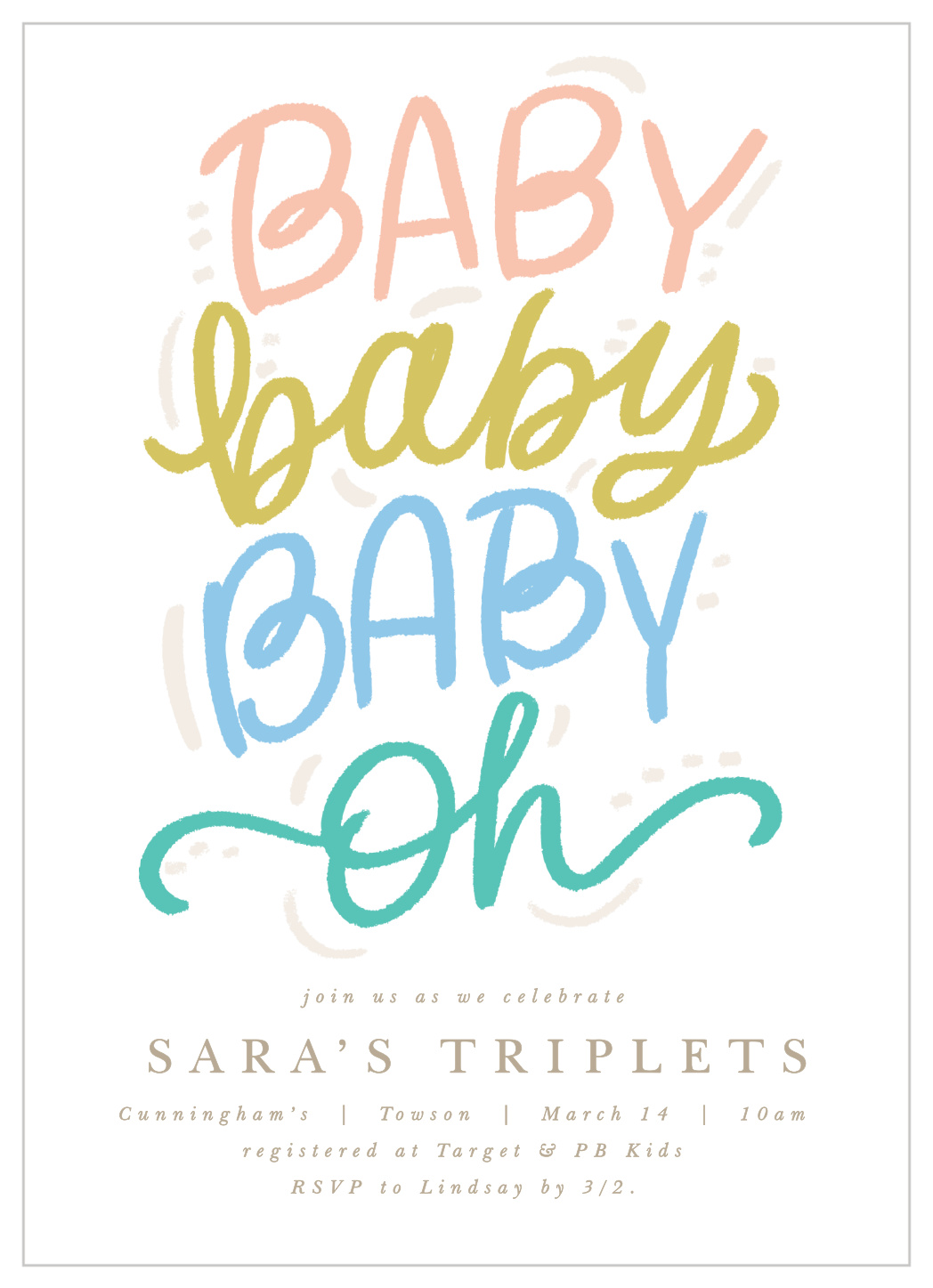 Baby Oh Baby Shower Invitations By Basic Invite