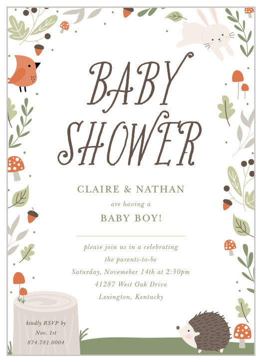 Our Little Animals Baby Shower Invitations are the perfect way to surround yourself with your friends and family for your baby shower fun!