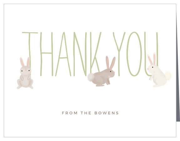 Our Bunny Triplets Baby Shower Thank You Cards are the perfect way to show your appreciation for the support of your friends and family!
