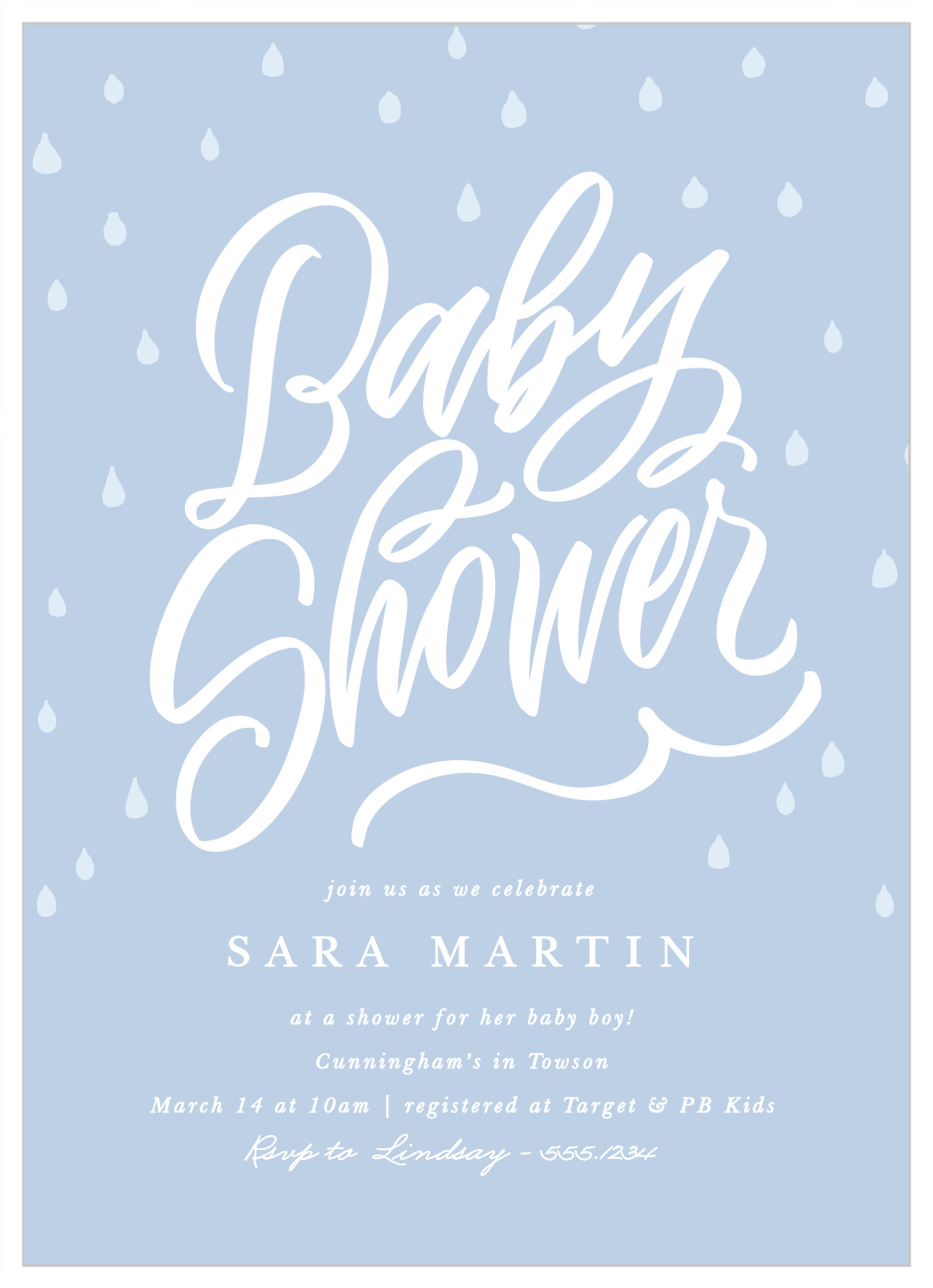 same day baby shower invitations