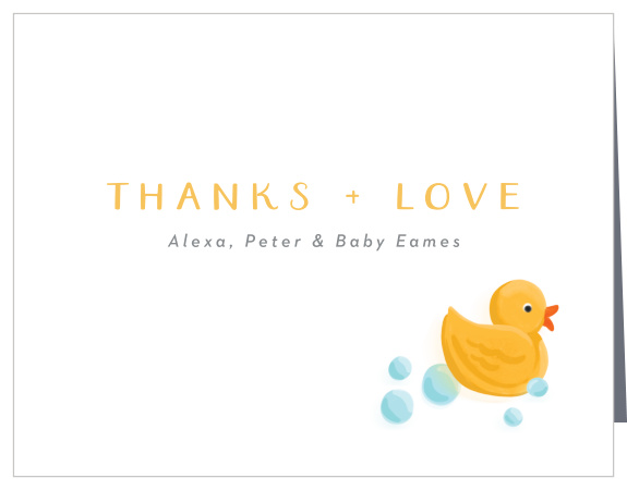 Thank your guests for all the fun with our Rubber Duck Baby Shower Thank You Cards.