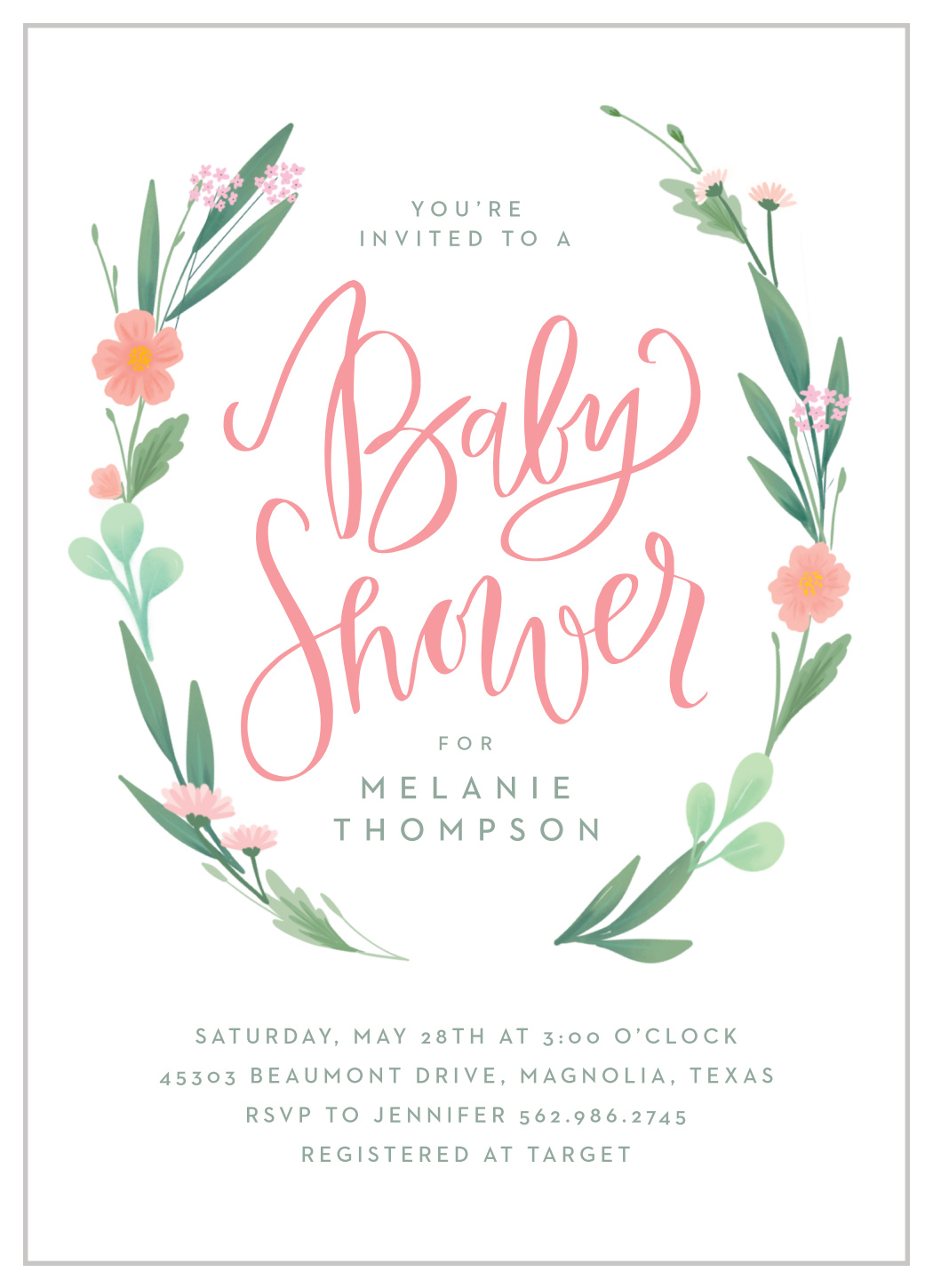 Spring Fling Baby Shower Invitations by Basic Invite