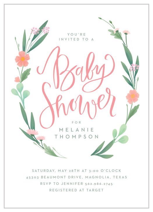 Bring family and friends together to help welcome your bundle of joy on the way with our Spring Fling Baby Shower Invitations. 