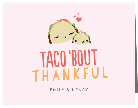Thank everyone that made your baby shower fiesta so fun with our Little Taco Baby Shower Thank You Cards.