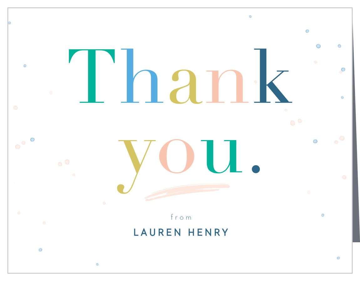 No Games Baby Shower Thank You Cards by Basic Invite