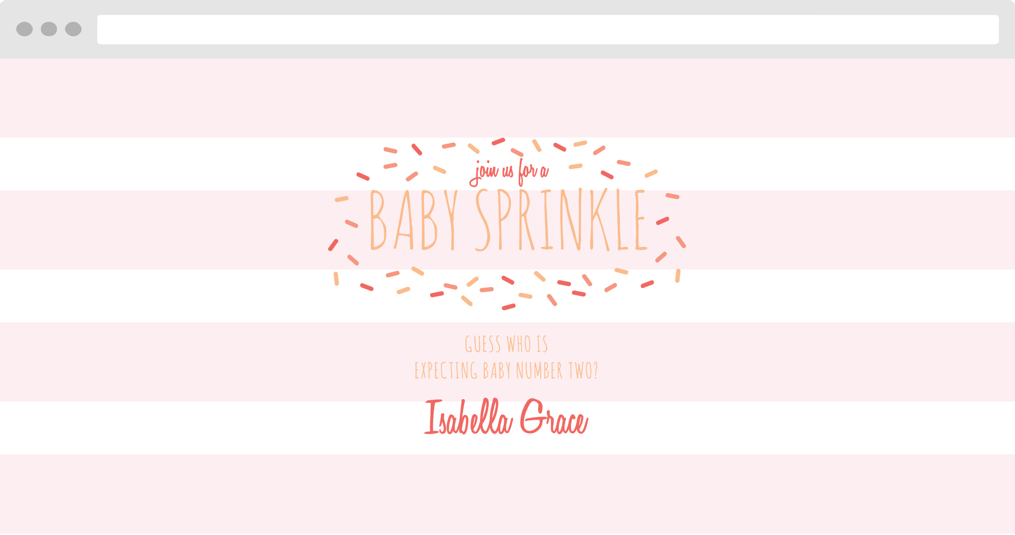 100% Free Baby Shower Websites | Match Your Colors & Style! - Basic Invite