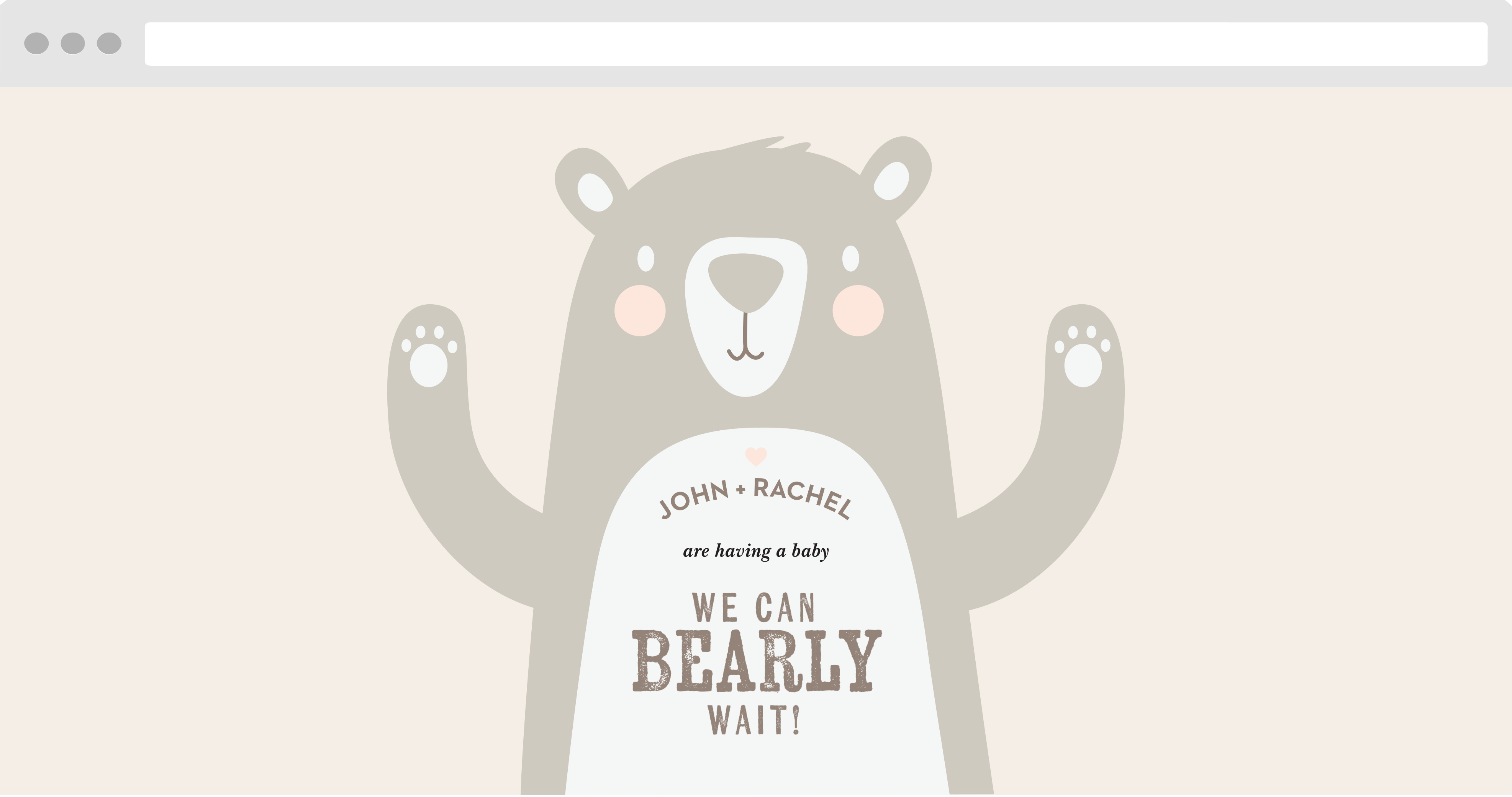 we can bearly wait baby shower invitations