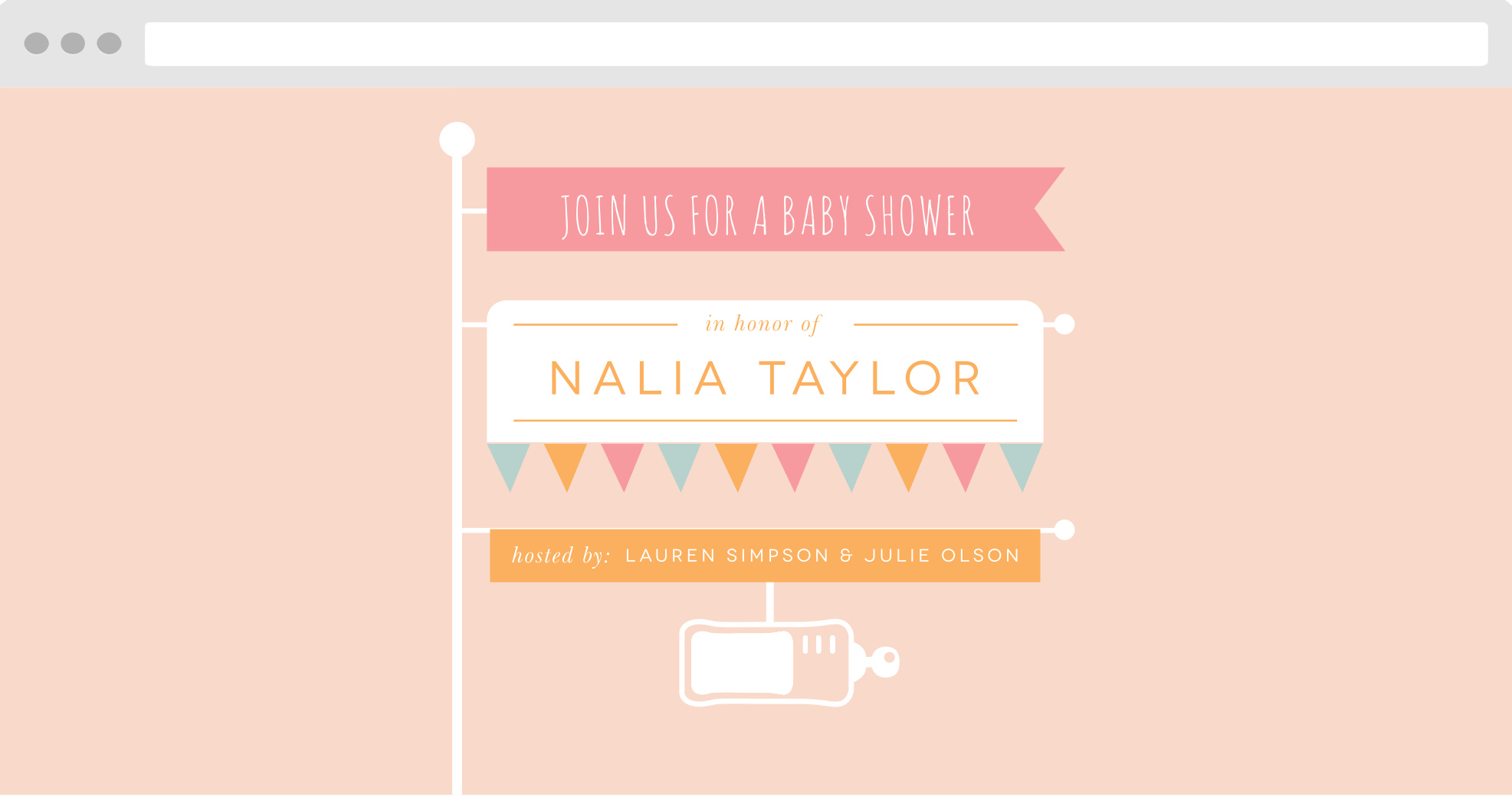 100 Free Baby Shower sites Match Your Colors & Style! Basic Invite