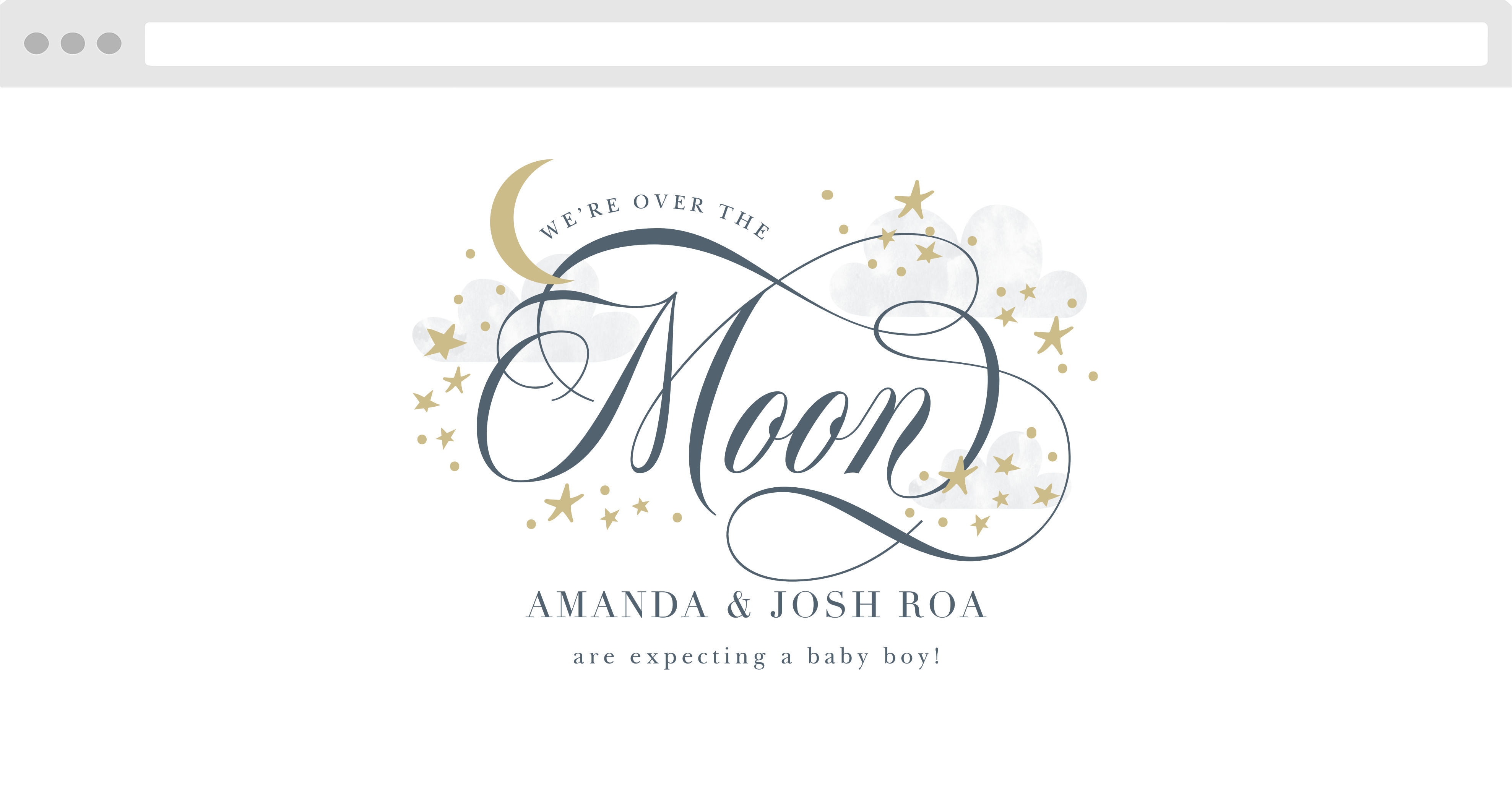 Over The Moon Baby Shower Website By Basic Invite