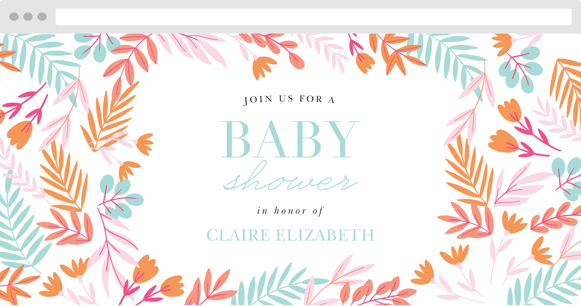 100 Free Baby Shower sites Match Your Colors & Style! Basic Invite