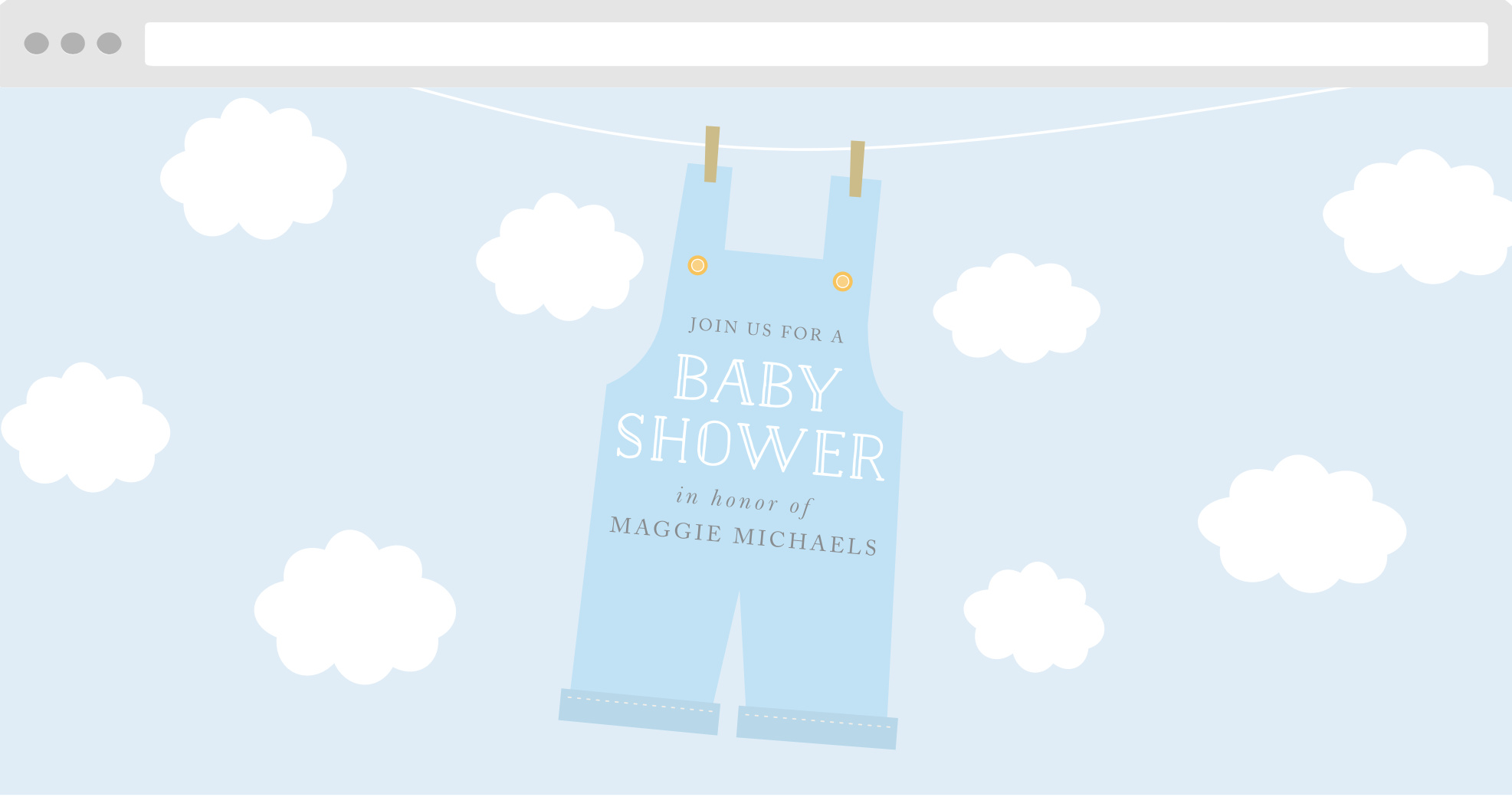 100% Free Baby Shower Websites | Match Your Colors & Style! - Basic Invite