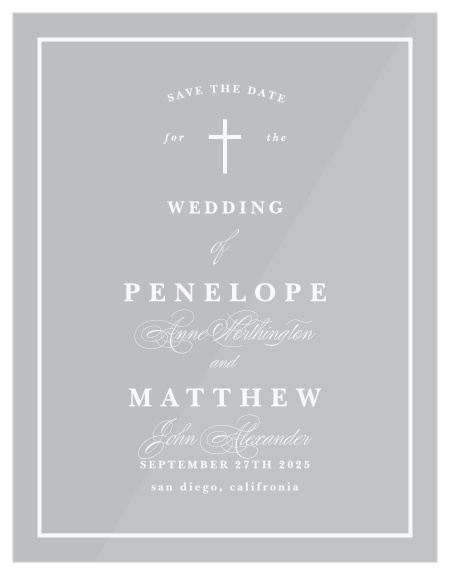 Holy Union Clear Place Cards by Basic Invite