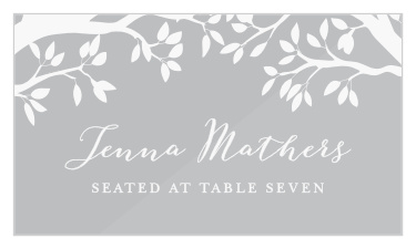 Stylish and useful, our Rustic Tree Clear Place Cards are the way to go!