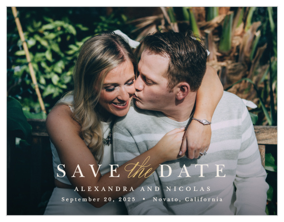 Family and friends are sure to mark their calendars for your wedding when you send out our Modern Monogram Save the Date Cards.