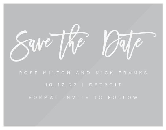 No Photo Save The Date Cards Match Your Color Style Free Basic Invite