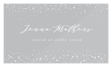 Share your wedding information in dazzling style with our Stunning Stardust Clear Place Cards. 