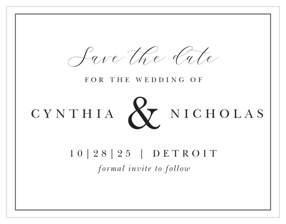 Family and friends are sure to mark their calendars for your big day when they see our Delicate Devotion Save The Date Cards. 