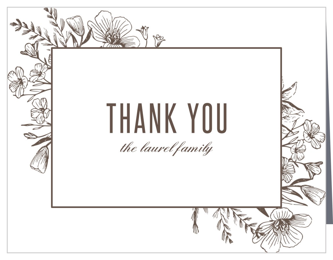 White Black Scroll Personalized Wedding Thank You Cards White Black Scroll Personalized Wedding Thank You Cards