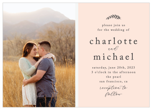 Kickstart your wedding celebrations with our modern Perfectly Personalized Wedding Invitations!