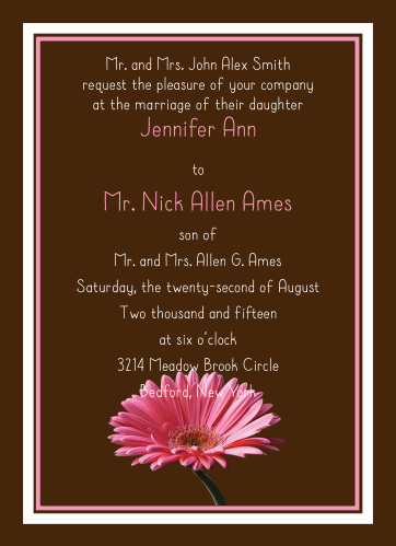 Daisy Wedding Invitations Match Your Color Style Free