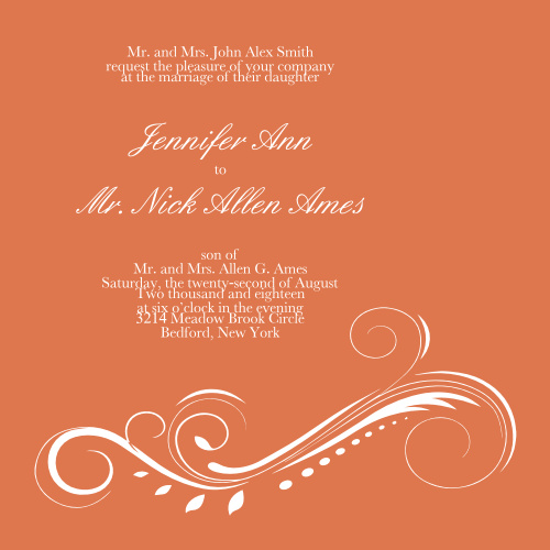 wedding invitations match your color style free size square