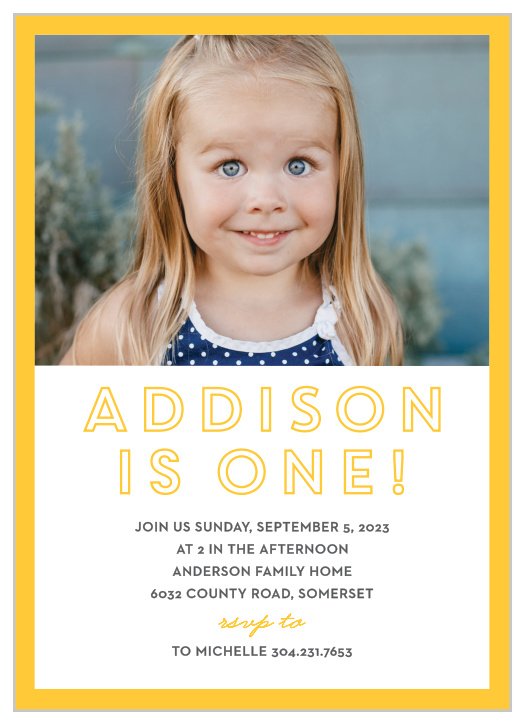 Get your guests ready for a blast with our Colorful Border First Birthday Invitations.