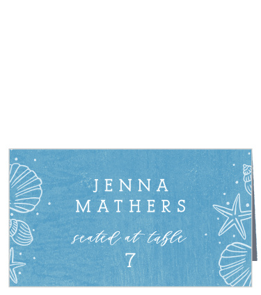 Our ocean-inspired Rocky Beach Stamp Direction Cards are a perfect addition to your tropical wedding!